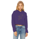 TopLobsta double line logo Ladies Cropped Raw Edge Hoodie