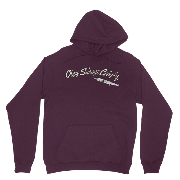 Obey. Submit. Comply. Vaccine Classic Adult Hoodie