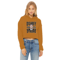 Disobey Newsome Ladies Cropped Raw Edge Hoodie