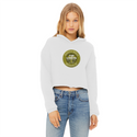 TopLobsta Retro logo Ladies Cropped Raw Edge Hoodie