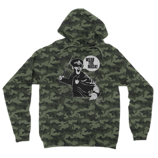 Buy green-camo Wear the Mask Camouflage Adult Hoodie