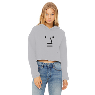 NPC. Ladies Cropped Raw Edge Hoodie