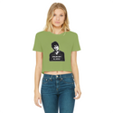 Ghislaine Didn't Classic Women's Cropped Raw Edge T-Shirt