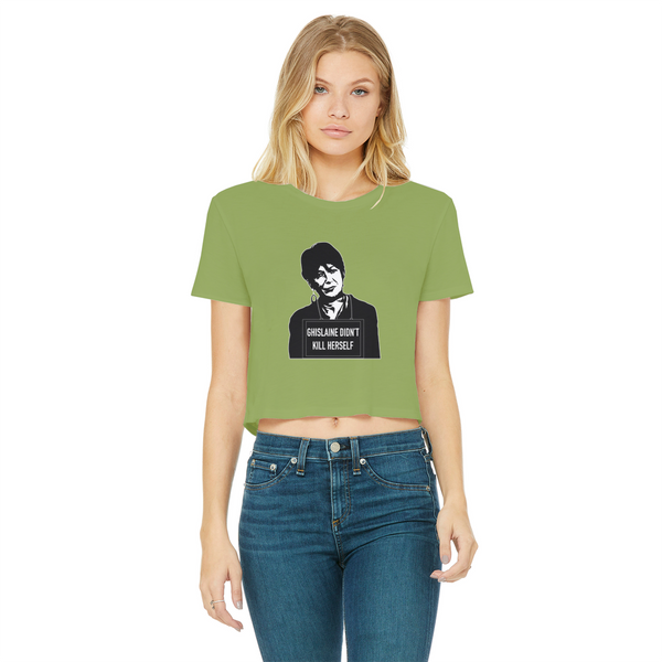 Ghislaine Didn't Classic Women's Cropped Raw Edge T-Shirt