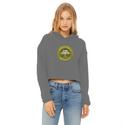TopLobsta Retro logo Ladies Cropped Raw Edge Hoodie