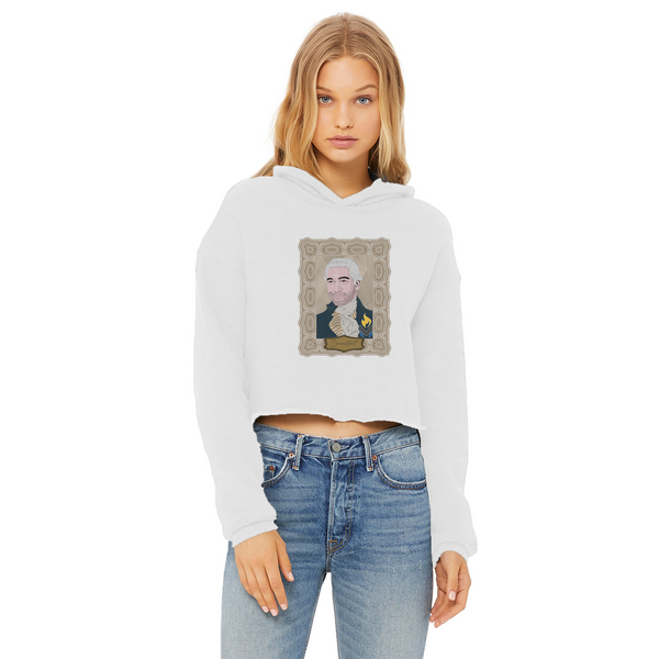 Consistent Ladies Cropped Raw Edge Hoodie