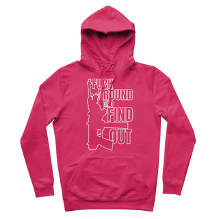 Buy hot-pink Fuck Around and Find Out Premium Adult Hoodie