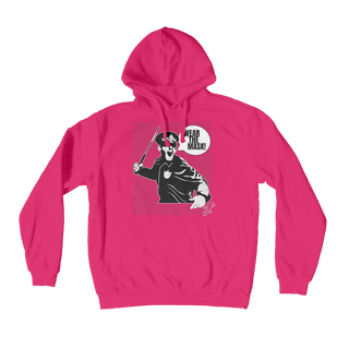Buy hot-pink Wear the Mask Premium Adult Hoodie