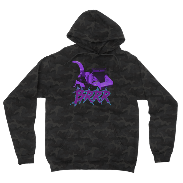 Wood chipper go BRRR BTC Camouflage Adult Hoodie