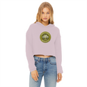 TopLobsta Retro logo Ladies Cropped Raw Edge Hoodie