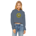 TopLobsta Retro logo Ladies Cropped Raw Edge Hoodie