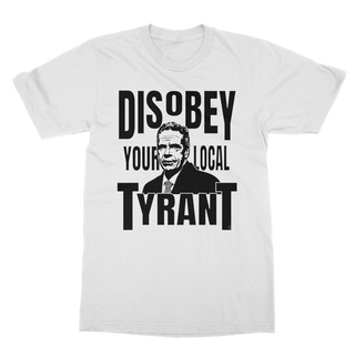 Buy white Disobey Cuomo Classic Adult T-Shirt