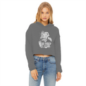 Read Mises Not Marx Ladies Cropped Raw Edge Hoodie
