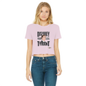 Disobey Your Global Tyrant Trudeau Classic Women's Cropped Raw Edge T-Shirt
