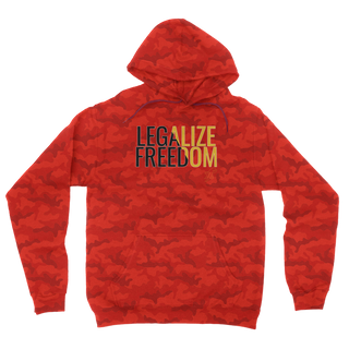 Buy red-camo Legalize Freedom Camouflage Adult Hoodie