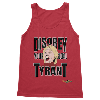Buy red Disobey Your Global Tyrant Hillary Classic Adult Vest Top
