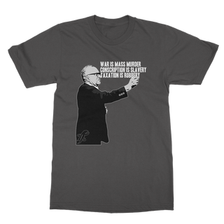 Buy dark-heather Taxation is Robbery Rothbard B&W Classic Adult T-Shirt