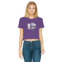 Ron Paul for Congress B&W Classic Women's Cropped Raw Edge T-Shirt