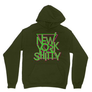 Buy dark-green New York Shitty Retro Classic Adult Hoodie