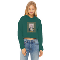 Consistent Ladies Cropped Raw Edge Hoodie