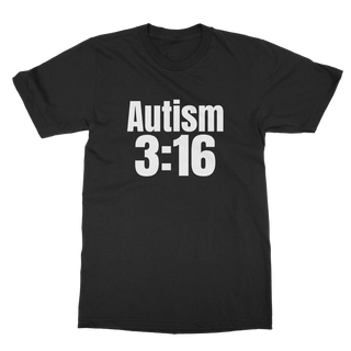 Buy black Autism 3:16 Classic Adult T-Shirt