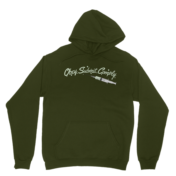 Obey. Submit. Comply. Vaccine Classic Adult Hoodie