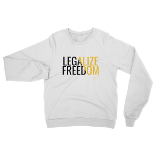 Buy white Legalize Freedom Classic Adult Sweatshirt