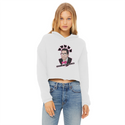 Anatomy of the Smith Ladies Cropped Raw Edge Hoodie