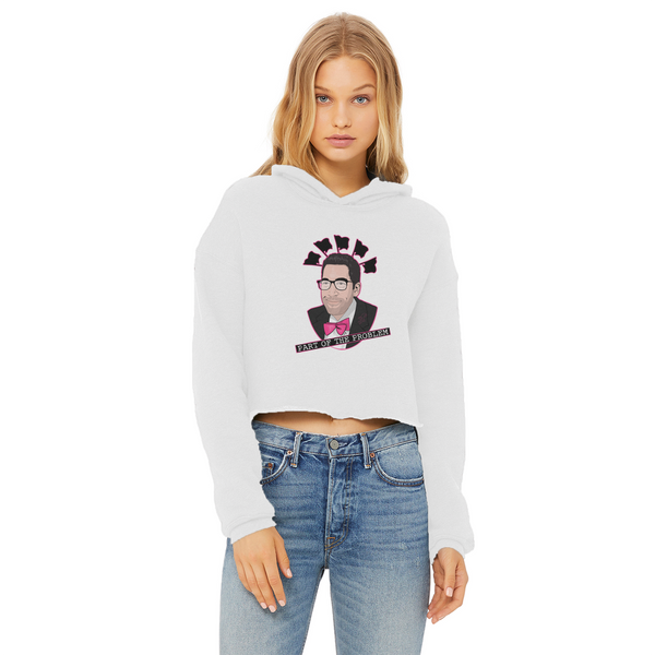 Anatomy of the Smith Ladies Cropped Raw Edge Hoodie