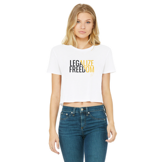 Legalize Freedom Classic Women's Cropped Raw Edge T-Shirt