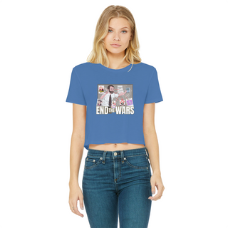 Buy royal-blue Pepe Scott Horton 2.0 Classic Women's Cropped Raw Edge T-Shirt