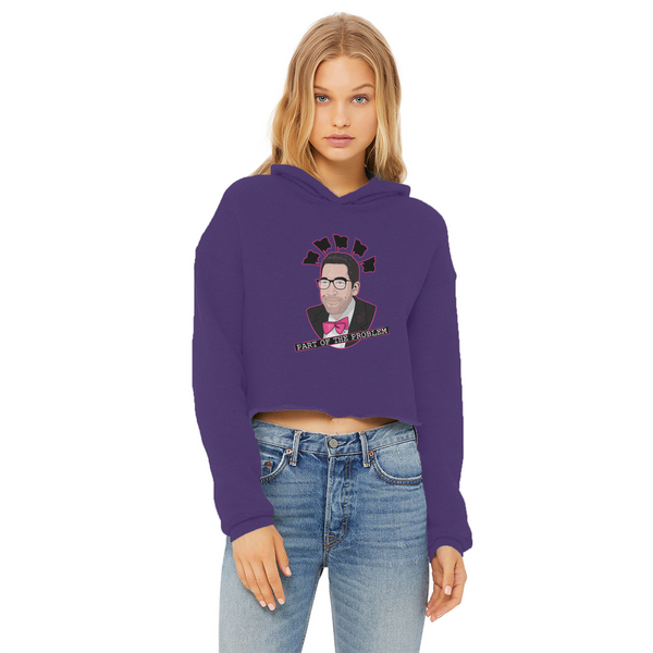 Anatomy of the Smith Ladies Cropped Raw Edge Hoodie