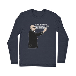 Buy navy Taxation is Robbery Rothbard Classic Long Sleeve T-Shirt