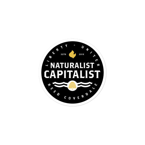 Naturalist Capitalist Dark Logo Bubble-free stickers