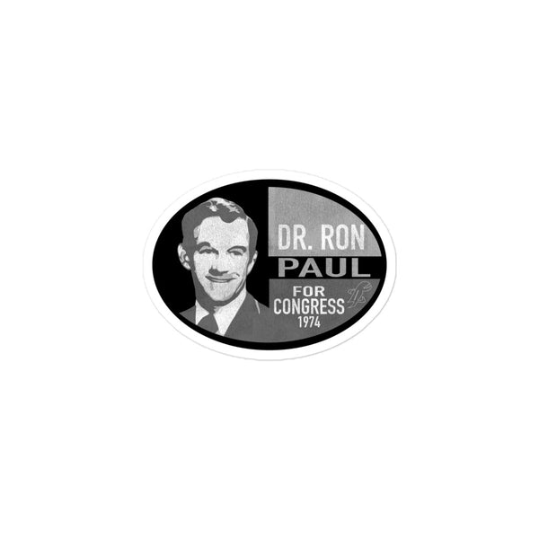 Ron Paul for Congress B&W Bubble-free stickers