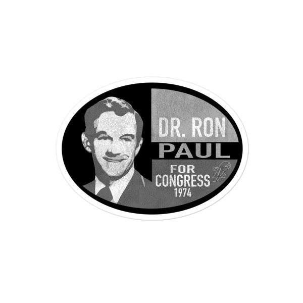 Ron Paul for Congress B&W Bubble-free stickers