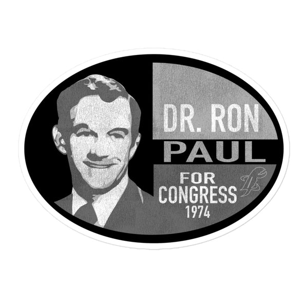 Ron Paul for Congress B&W Bubble-free stickers