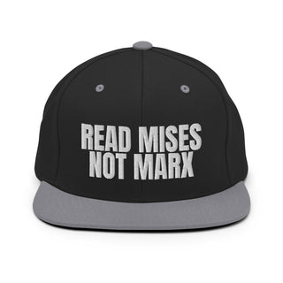 Buy black-silver Read Mises, Not Marx Snapback Hat