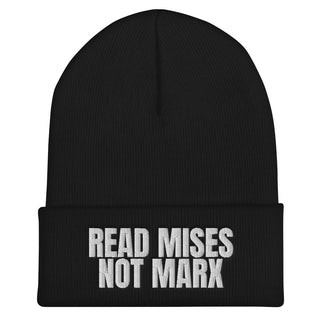 Read Mises, Not Marx Cuffed Beanie