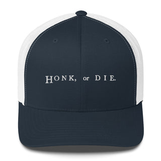Buy navy-white Honk or Die Trucker Cap