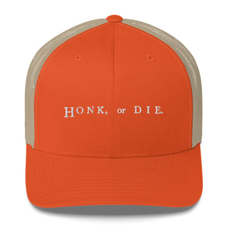 Buy rustic-orange-khaki Honk or Die Trucker Cap