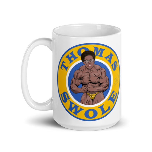 Thomas Swole White glossy mug